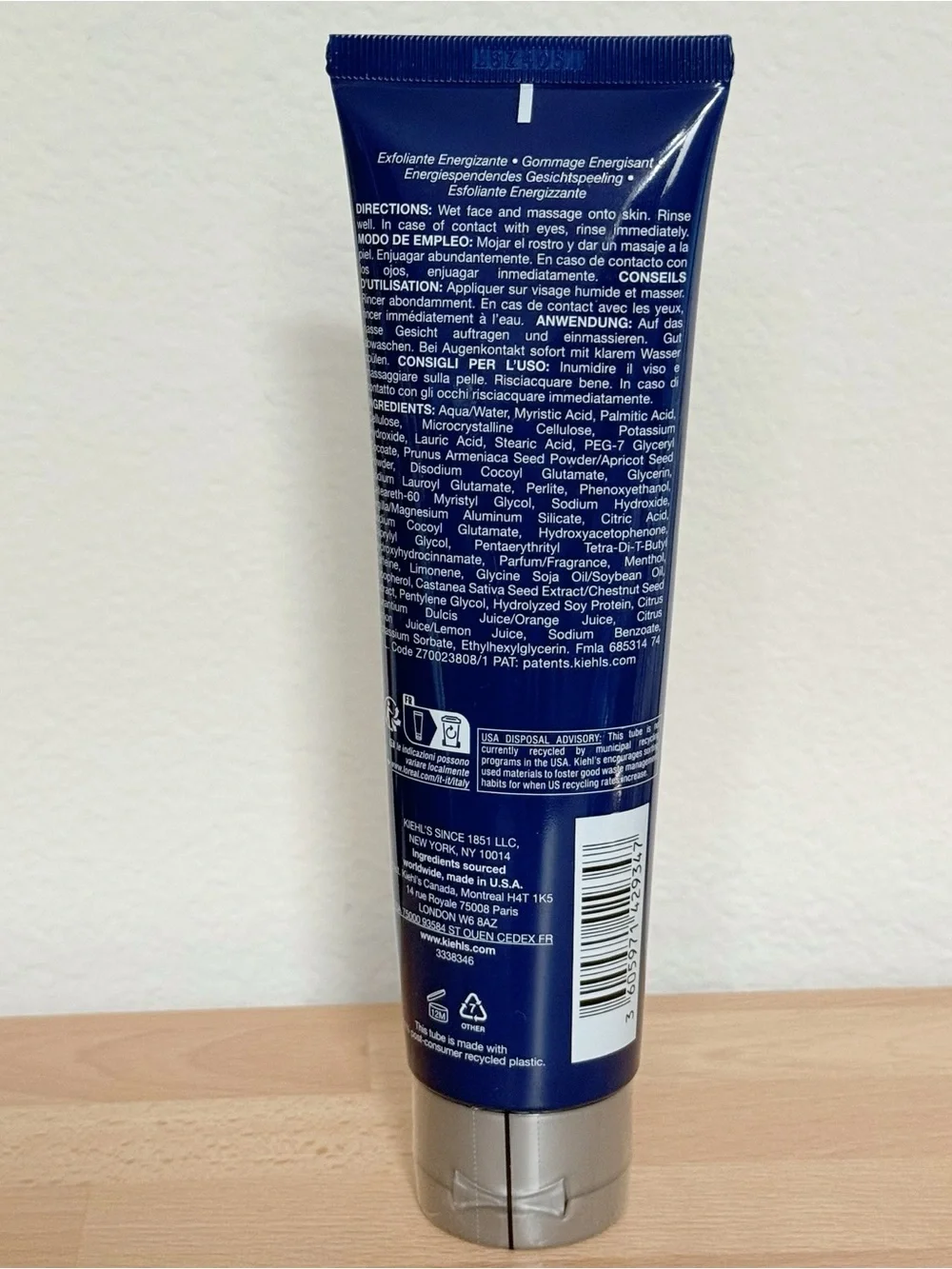 Kiehl's Facial Fuel Energizing Scrub Skin Buffer For Men 5 oz / 150 ml Sealed